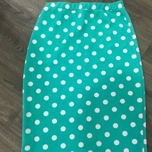 Polka dot pencil shirt